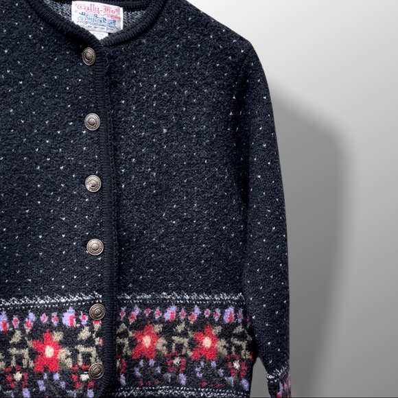 1980’s Vintage Tally-Ho Creations Boiled Wool Cardigan - Picture 2 of 11